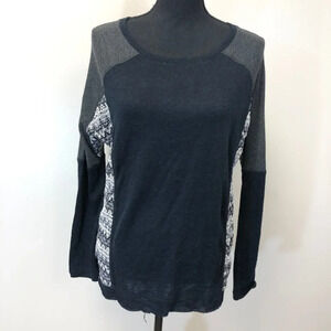 Sanctuary Mixed Media Black‎ Sweater